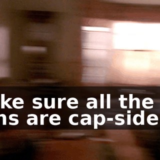 Make sure all the pens are cap-side up