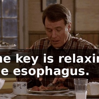 The key is relaxing the esophagus.