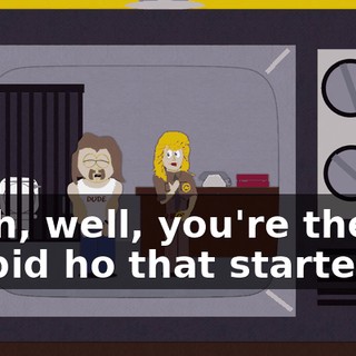 Yeah, well, you're the stupid ho that started it.