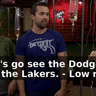 - Let's go see the Dodgers play the Lakers. - Low rider.