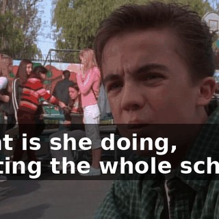 What is she doing, inviting the whole school?