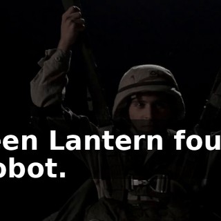 Green Lantern fought a robot.