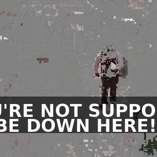 YOU'RE NOT SUPPOSED TO BE DOWN HERE!