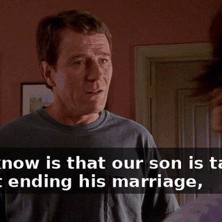 All I know is that our son is talking about ending his marriage,