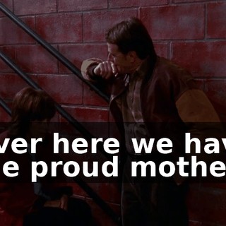 Over here we have the proud mother