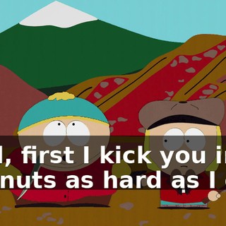 Well, first I kick you in the nuts as hard as I can.