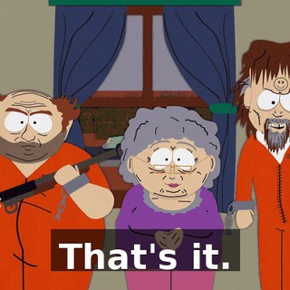 That's it.