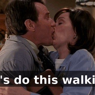 Let's do this walking.