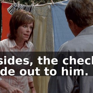 Besides, the check is made out to him.
