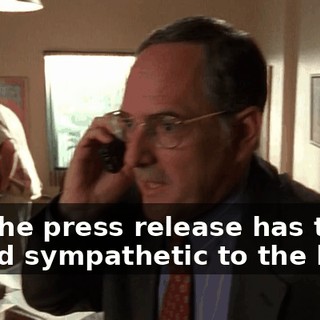 No, the press release has to sound sympathetic to the boys.