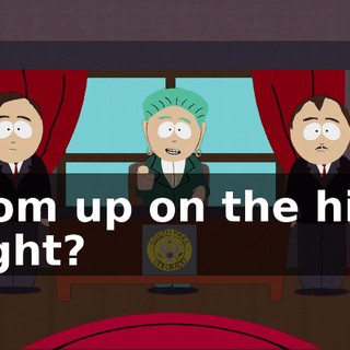 from up on the hill, right?