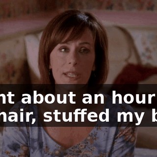 spent about an hour on my hair, stuffed my bra--