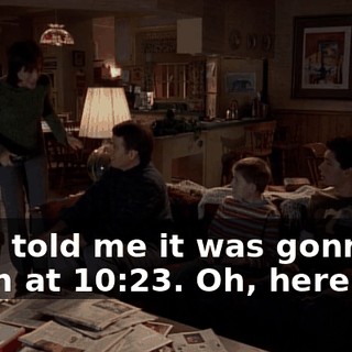 They told me it was gonna be on at 10:23. Oh, here it is.