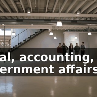 Legal, accounting, HR, government affairs.