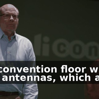 the convention floor with Yagi antennas, which are...