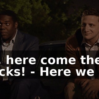 Oh, here come the trucks! - Here we go!