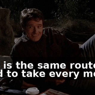 This is the same route I used to take every month