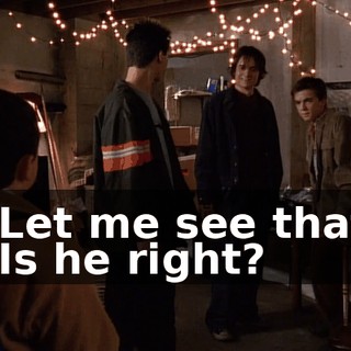 - Let me see that. - Is he right?