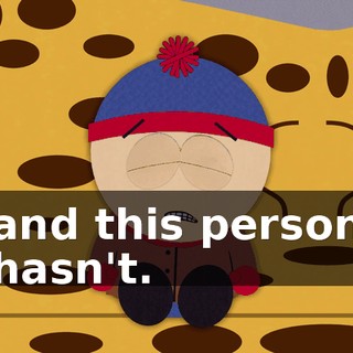 and this person hasn't.