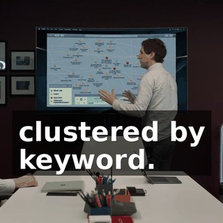 clustered by keyword.