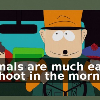 Animals are much easier to shoot in the morning.
