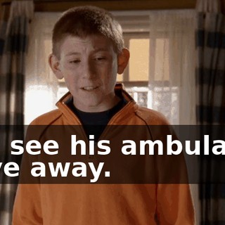 and see his ambulance drive away.