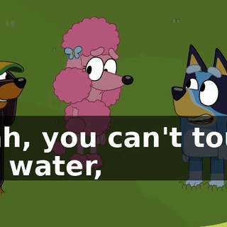 Yeah, you can't touch the water,