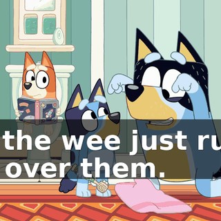 so the wee just runs all over them.