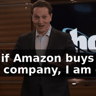 but if Amazon buys this company, I am out.