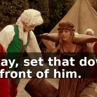 Okay, set that down in front of him.