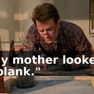 My mother looked "blank."