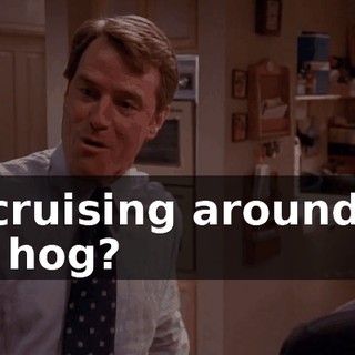 or cruising around on my hog?