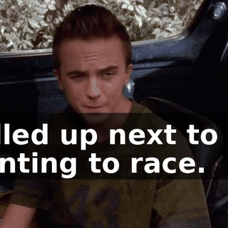 pulled up next to me wanting to race.