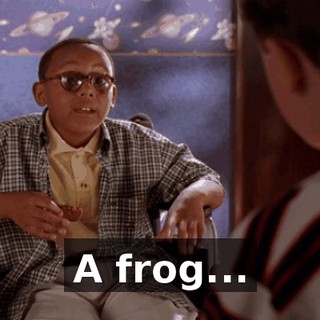 A frog...