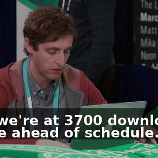 and we're at 3700 downloads. We're ahead of schedule.