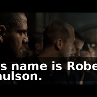 His name is Robert Paulson.