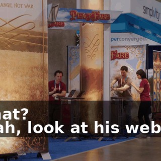 - What? - Yeah, look at his website.