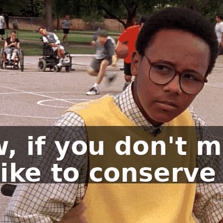 Now, if you don't mind, I'd like to conserve
