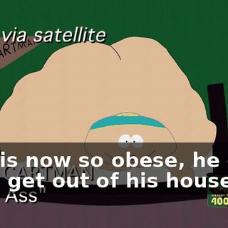 who is now so obese, he can't even get out of his house.