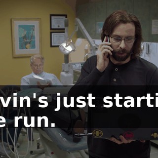 Gavin's just starting the run.