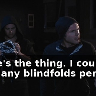 Here's the thing. I couldn't find any blindfolds per se,