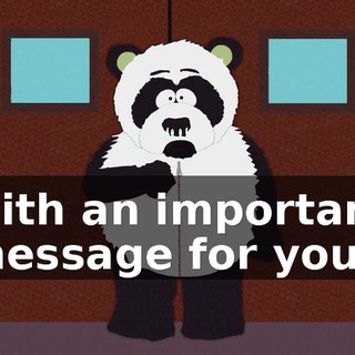 with an important message for you!