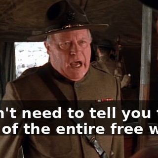 I don't need to tell you the fate of the entire free world