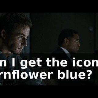 Can I get the icon in cornflower blue?