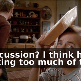 Concussion? I think he's making too much of this.