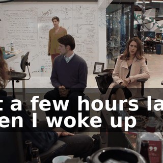 But a few hours later when I woke up