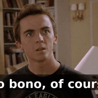 Pro bono, of course.