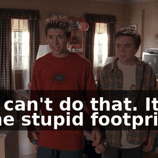 You can't do that. It's some stupid footprints.