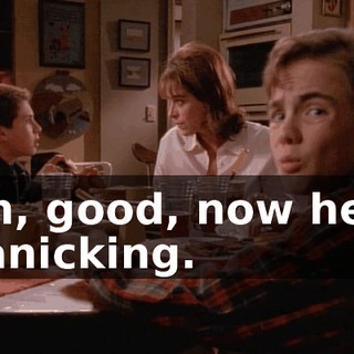 Oh, good, now he's panicking.