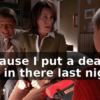 because I put a dead fish in there last night!
